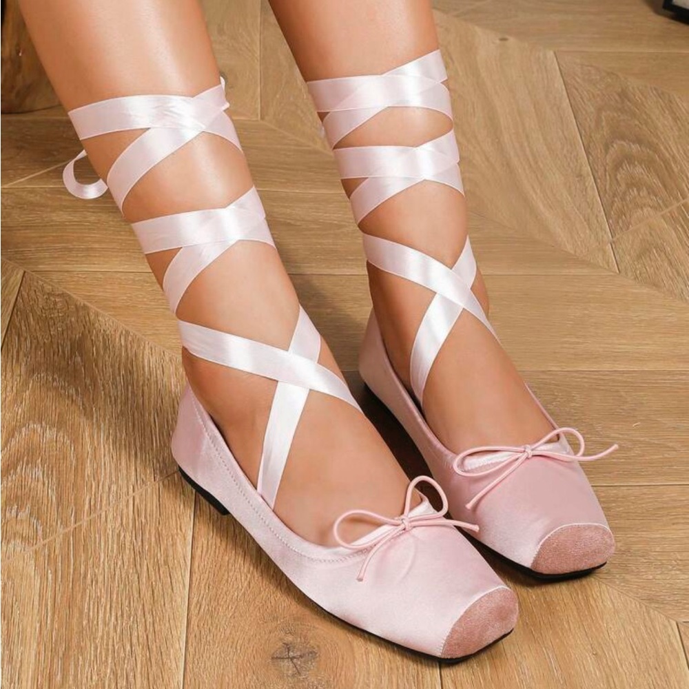 - Ballet W/ Straps Decor Flats 👢 - Picture 2 of 4